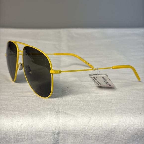 Saint Laurent 59mm Aviator Sunglasses – Yellow Frame NWT - Picture 3 of 8